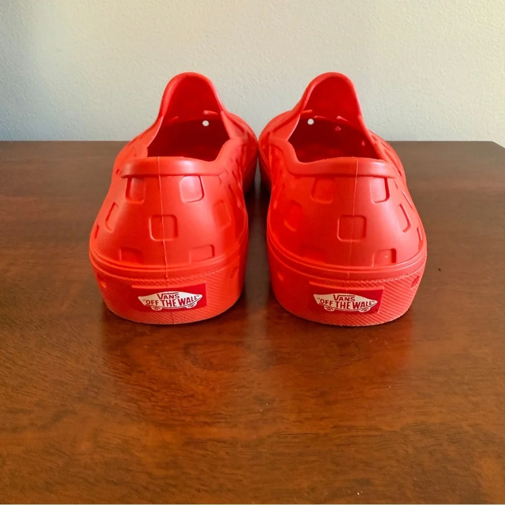 Vans Men’s Slip-On Perforated Boat Shoes in Red